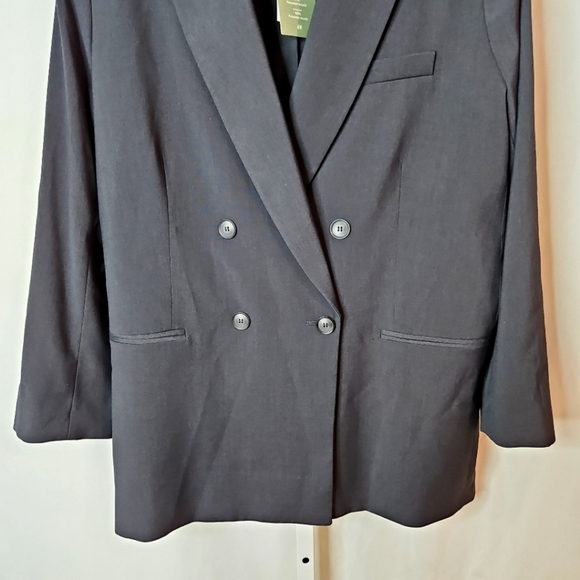 H&M Oversized Jacket Dark Grey Sz L - Picture 9 of 10